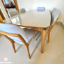 conjunto mesa 1,80m com 6 cadeiras de madeira iris